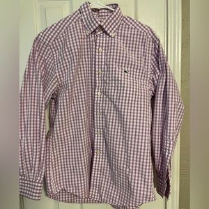 Vineyard Vines Tucker Shirt size S pastel purple check pattern